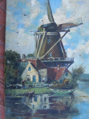 Martinus Josephus Nefkens - Landschap met molen kopen? Bied vanaf 50!