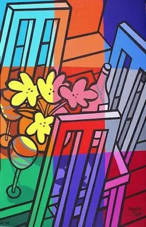 Jacqueline Schäfer - Kleurenzeefdruk STILLEVEN Handgesigneerd kopen? Bied vanaf 110!