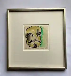 Ernst Vijlbrief - aquarel - zelfportret - 1991 - gesigneerd verkauft für € 55!