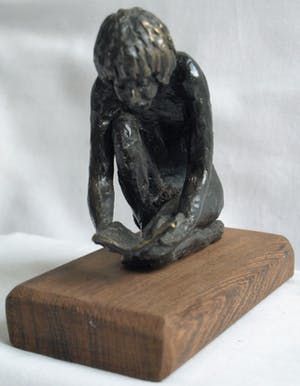 Astrid Veldhuyzen-Koppen - Bronzen leesbeeld / leesbeeldje , “Ontdekkingsreis“ - 2001 kopen? Bied vanaf 1!