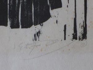 Niet of onleesbaar gesigneerd - Roofvogel op een tak - Kleurenhoutsnede kopen? Bied vanaf 1!