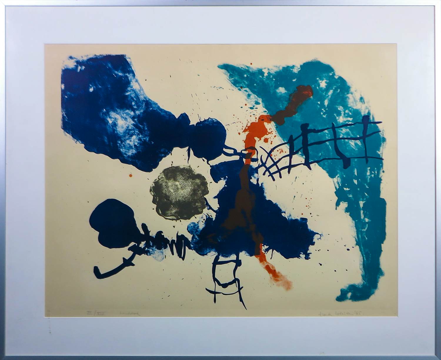 Frank Lodeizen - Litho op papier, Landschap - Ingelijst kopen? Bied vanaf 60!