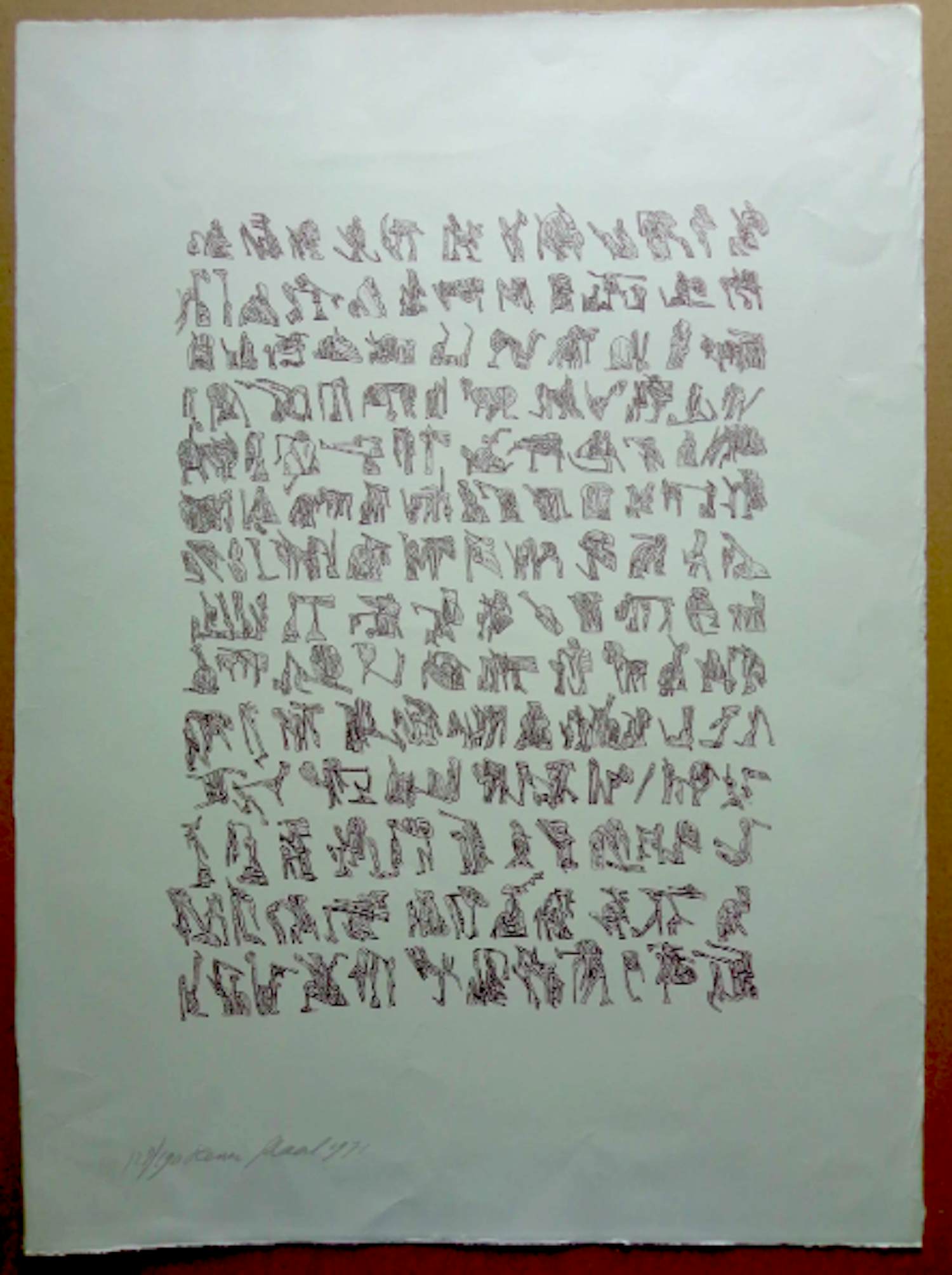 Henri Plaat - FIGURATION / S/W-LITHO / 77x57cm / SIG / 1971 / PRINT190 kopen? Bied vanaf 35!