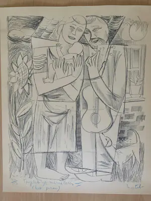 Marcel Notebaert - 8 zwart-wit tekeningen van figuren en taferelen. kopen? Bied vanaf 300!