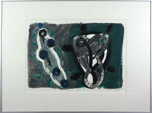 Piet Warffemius - Zeefdruk, Harige kracht I - Ingelijst verkocht voor € 1!