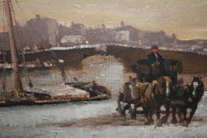 Cor Noltee - figuren en boten aan de kade kopen? Bied vanaf 650!