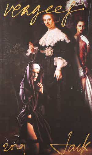 Jack Liemburg - Gemengde techniek op doek, Vergeef (Groot) verkocht voor € 300!