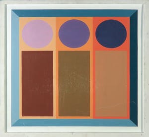 Theo Stiphout - Acryl op board, Zonder titel - Ingelijst kopen? Bied vanaf 1!