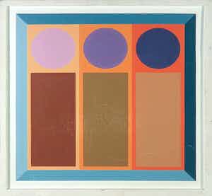 Theo Stiphout - Acryl op board, Zonder titel - Ingelijst verkocht voor € 1!