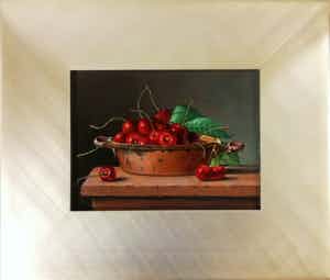 Hans Habraken - Stilleven kersen in een vispan verkocht voor € 450!