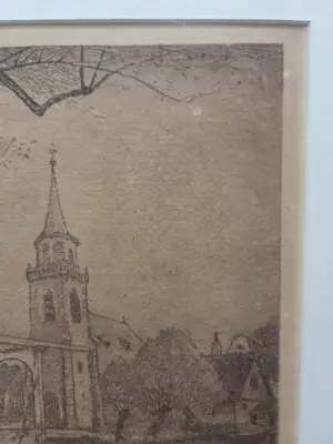 Oskar Paul Matthes - Stadsgezicht. Figuren. kopen? Bied vanaf 20!