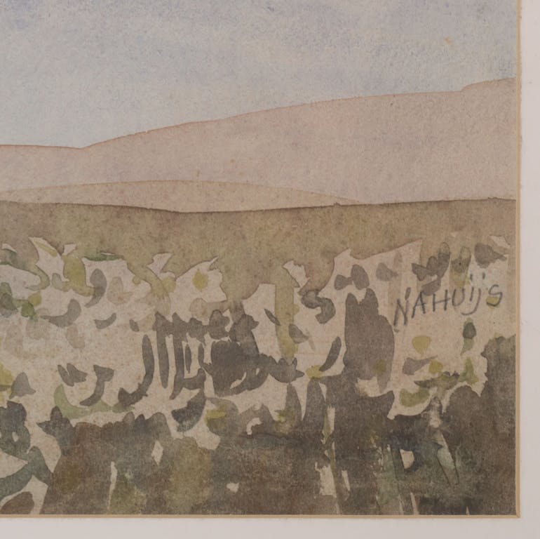 Hans Nahuijs - Hans Nahuijs: Aquarel, Landschap kopen? Bied vanaf 1!