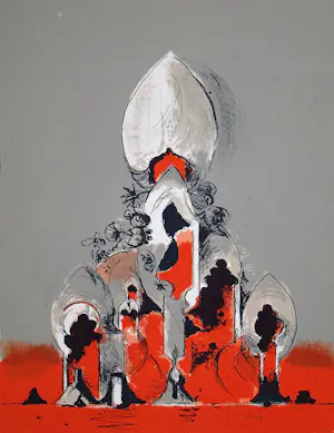 Graham Sutherland - Eerbetoon aan San Lazzaro - 1975 - Originele lithografie - Moulot kopen? Bied vanaf 100!