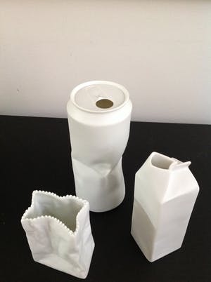 Rosenthal - Rosenthal Do not Litter Collection 3 Vazen wit biscuit (mat) porselein kopen? Bied vanaf 69!