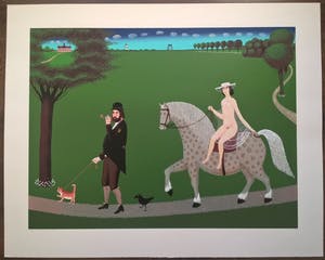 Willem Westbroek - Walking the cat (portrait of the mayor André van der Louw) kopen? Bied vanaf 100!