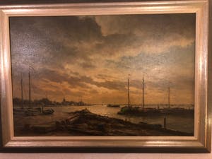 H.J. van Wijngaarden - Havengezicht langs de IJssel kopen? Bied vanaf 450!