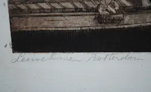 Eugene Rensburg - Leuvehaven Rotterdam, ca. 1918 kopen? Bied vanaf 75!