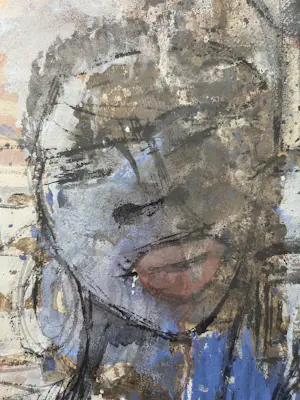 Wim Bosma - Vrouw met masker. Afrikaanse sfeer. kopen? Bied vanaf 399!