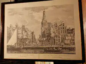 Hermanus Petrus Schouten - Gezicht van zuyderkerk Amsterdam verkocht voor € 35!