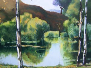 Niet of onleesbaar gesigneerd - Berken aan het water Joop de Graaf(1983-1911) kopen? Bied vanaf 1!