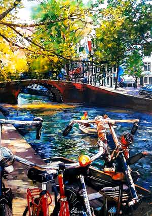 Elena Polyakova - El-Va-Een gracht in Amsterdam verkocht voor € 45!