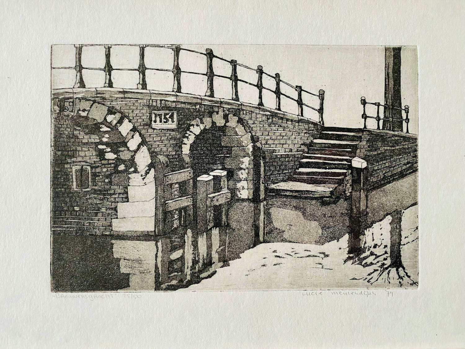 Lucie Meulendijks - Amsterdam, Brouwersgracht - Ets kopen? Bied vanaf 45!