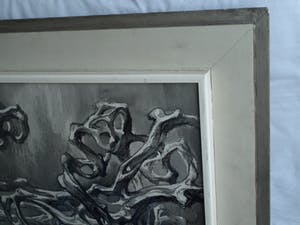 Klaas Pijlman - Pastel en inkt , “Houtvormen” – GROOT - ingelijst – 1970 kaufen? Bieten Sie von 50!