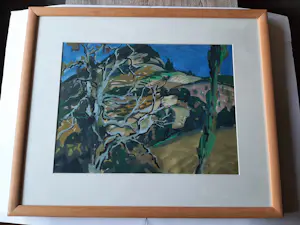 Eric Bauknecht - Gouache, Titel, Landschap I, op papier (ingelijst) kopen? Bied vanaf 80!