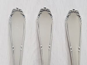 Georg Nilsson - Vleesvork, 6 Dinervorken, 6 Dessertlepels - Model Riche 694 kopen? Bied vanaf 1!