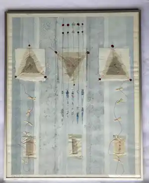 Peter Westen - collage met gemengde techniek - berichten - was € 1590,- verkauft für € 60!