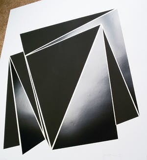 Marcel Henri Verdren - Geometrisch abstract, zeefdruk kopen? Bied vanaf 150!