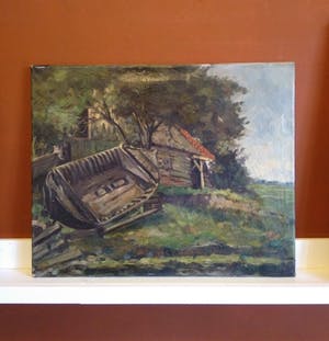 Frans Hoos - (1884-1966) - Sloep op de wal kopen? Bied vanaf 1!