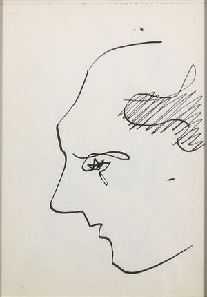 Siep van den Berg - Lot van drie pentekeningen, Drie mannen - Ingelijst kopen? Bied vanaf 35!