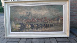 Pie Wilhelmus - Maastricht OUDE MAASBRUG St. Servaas Brug in oorspronkelijke bouw kopen? Bied vanaf 300!