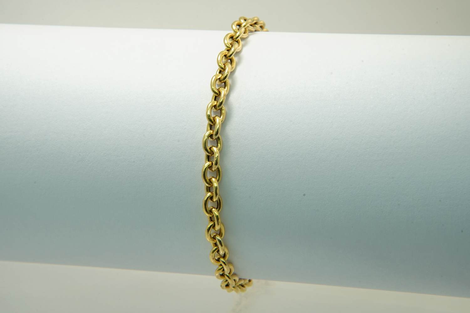 23 - Charmante 14 karaats geel gouden anker of jasseron armband kopen? Bied vanaf 190!