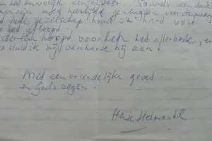 Henk Helmantel - Boek met gesigneerde opdracht en 2 brieven + extra's kopen? Bied vanaf 75!