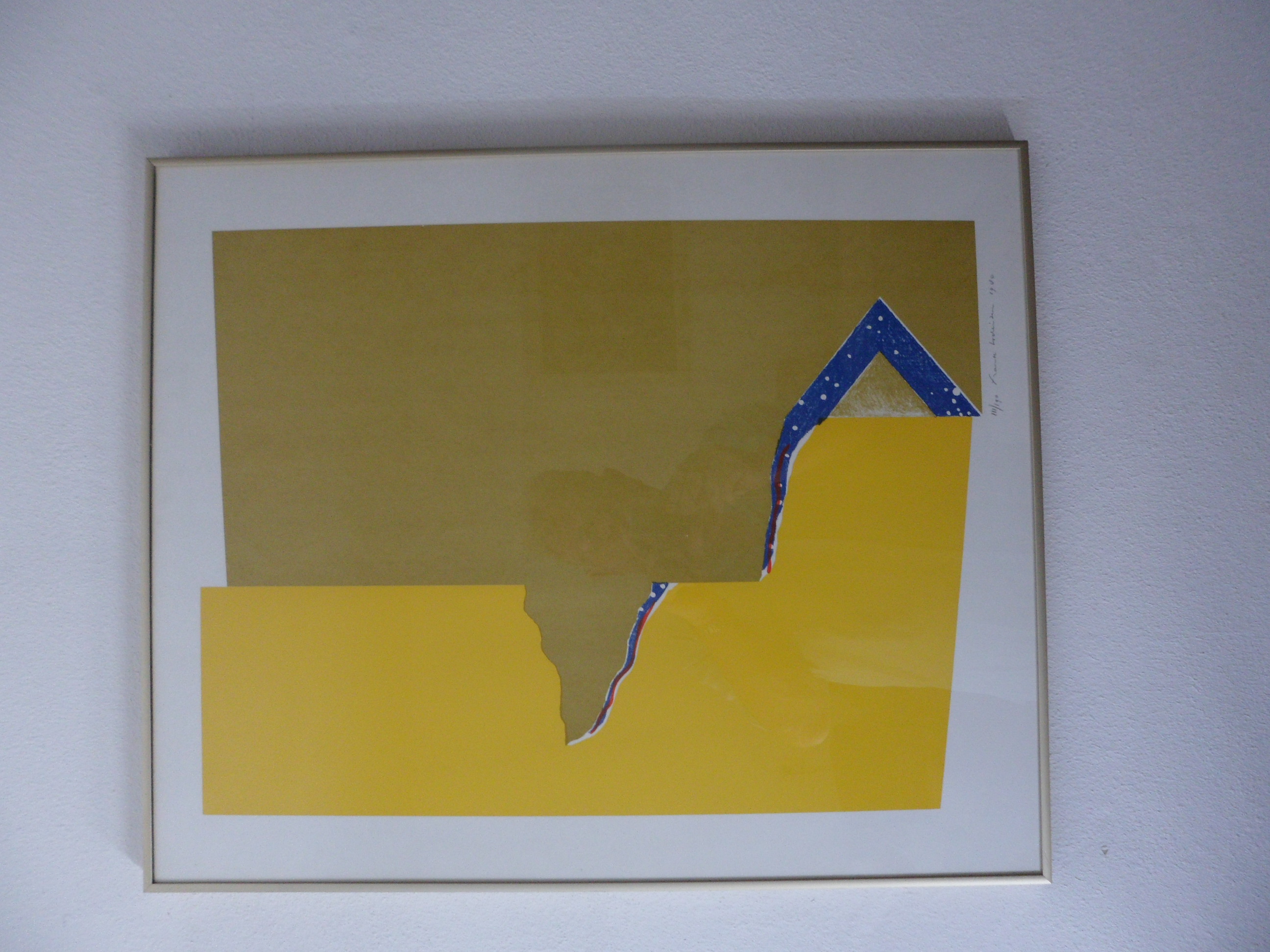 Frank Lodeizen - Abstracte compositie, Kleurenzeefdruk kopen? Bied vanaf 40!
