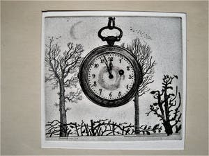 Herman Berserik - persoonlijke Nieuwjaarskaart - droge naald Ets "nov 64 / nieuwjaar 1965" kopen? Bied vanaf 34!