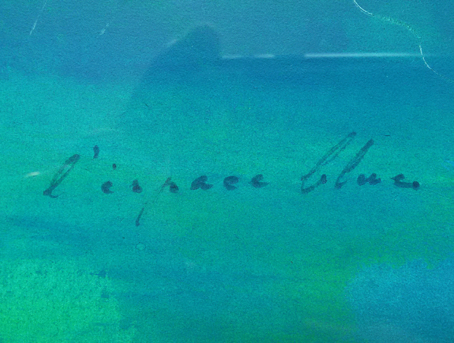 Jaap van Veen - L’espace bleu, acrylverf op papier (prachtig ingelijst) kopen? Bied vanaf 75!