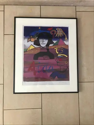 Corneille - zeefdruk - AIDA - 29/200 , gesigneerd en ingelijst kopen? Bied vanaf 149!