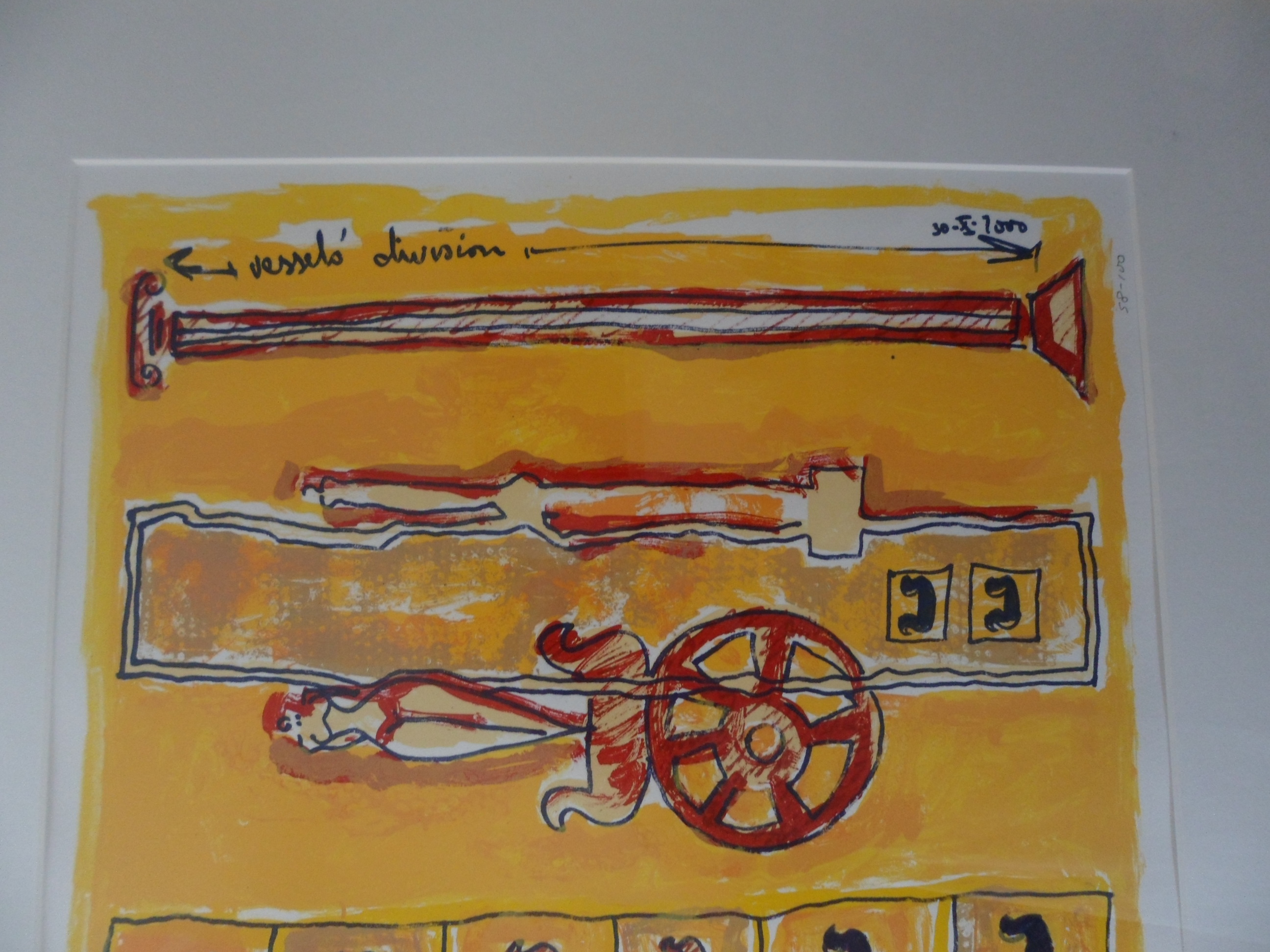 Simon Woudwijk - Zeefdruk, titel Vessels Division  kopen? Bied vanaf 30!