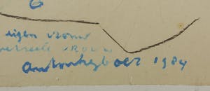 Anton Heyboer - Gemengde techniek op papier (bevestigd op doek), De godin als sex van de aarde kopen? Bied vanaf 1!