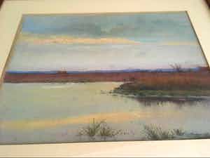 Pieter Arie Nijgh - Veenlandschap Twente krijttekening verkocht voor € 155!