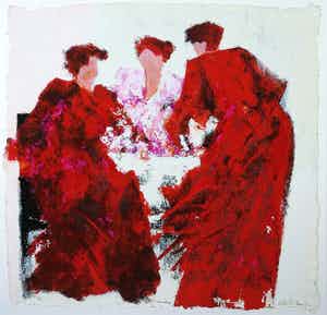 Wil Willemsen - Zeefdruk, Conversation verkocht voor € 35!