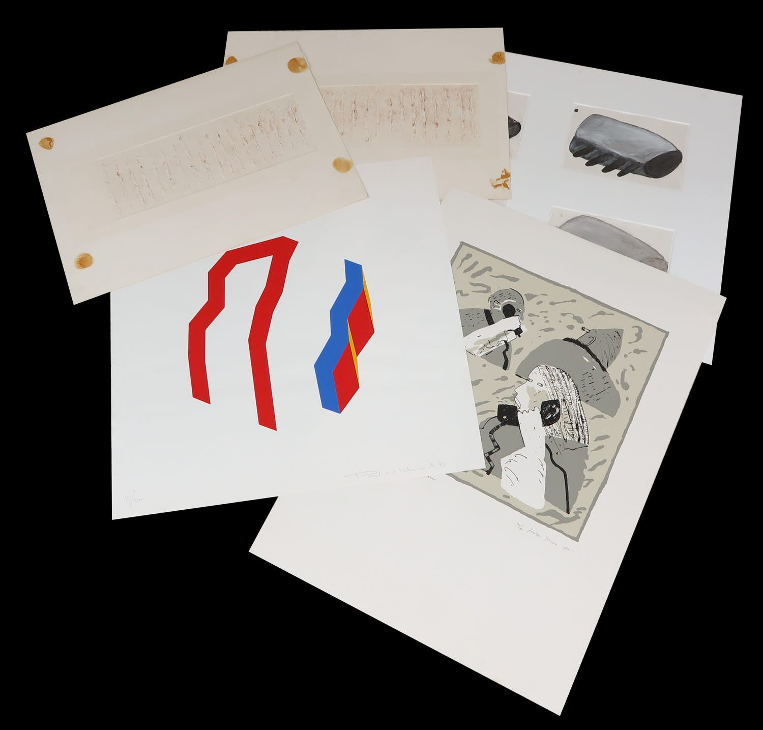 Bouke Ylstra - en andere! - Lot met 10 werken op papier kopen? Bied vanaf 1!