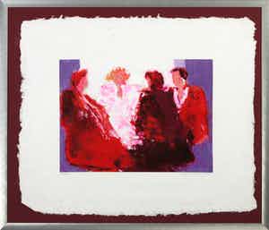 Wil Willemsen - Zeefdruk, Zonder titel - Ingelijst verkocht voor € 35!