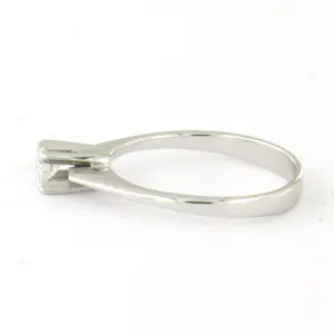 14k witgouden solitair ring met briljant geslepen diamant totaal circa 0.16ct kopen? Bied vanaf 345!