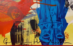 George Heidweiller - Americana, gemengde techniek op doek (groot!) kopen? Bied vanaf 1!