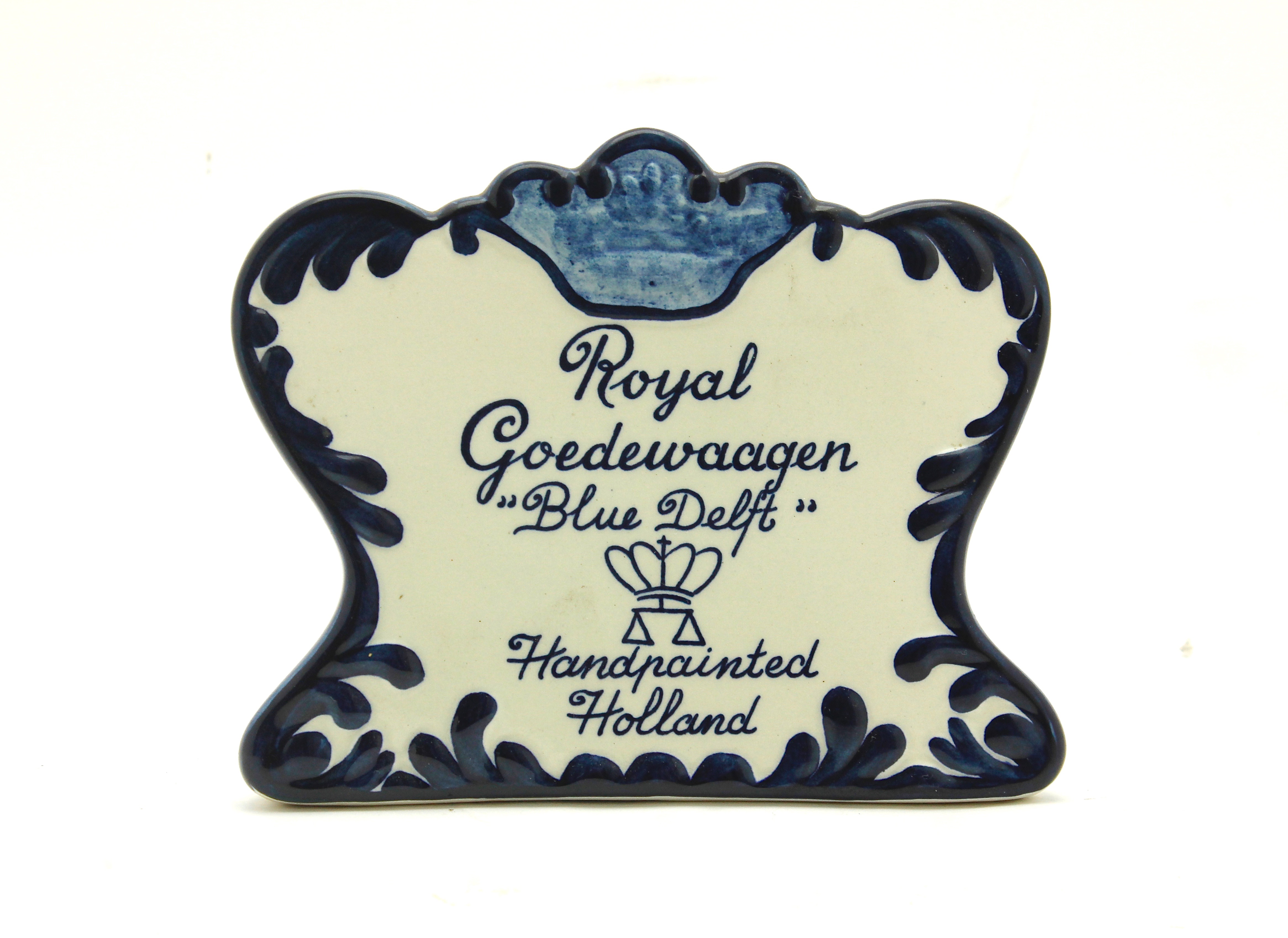 Royal Goedewaagen - Originele keramische reclame display 'Blue Delft' - 1950's verkocht voor € 19!