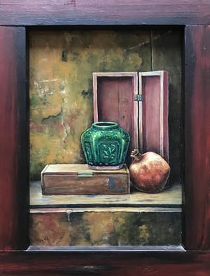 Niet of onleesbaar gesigneerd - Prachtig schilderijtje - Gesigneerd Ren' 99' kopen? Bied vanaf 1!